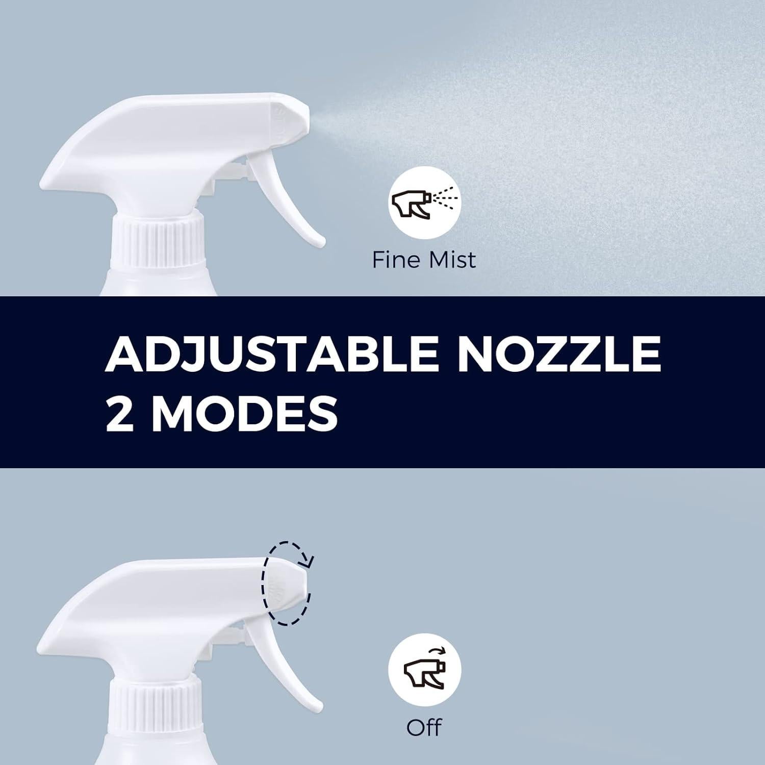 Botellas de Spray CLICK CLEAN 500 ml, Paquete de 2 con Etiquetas