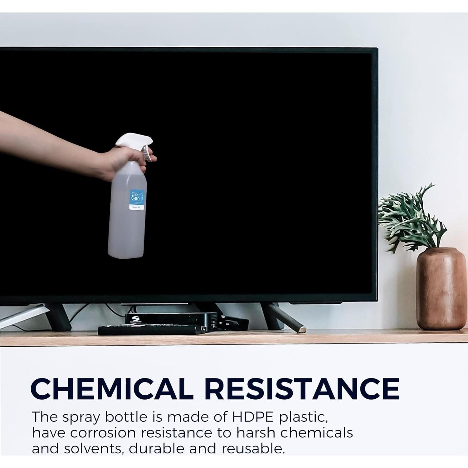 Botellas de Spray CLICK CLEAN 500 ml, Paquete de 2 con Etiquetas