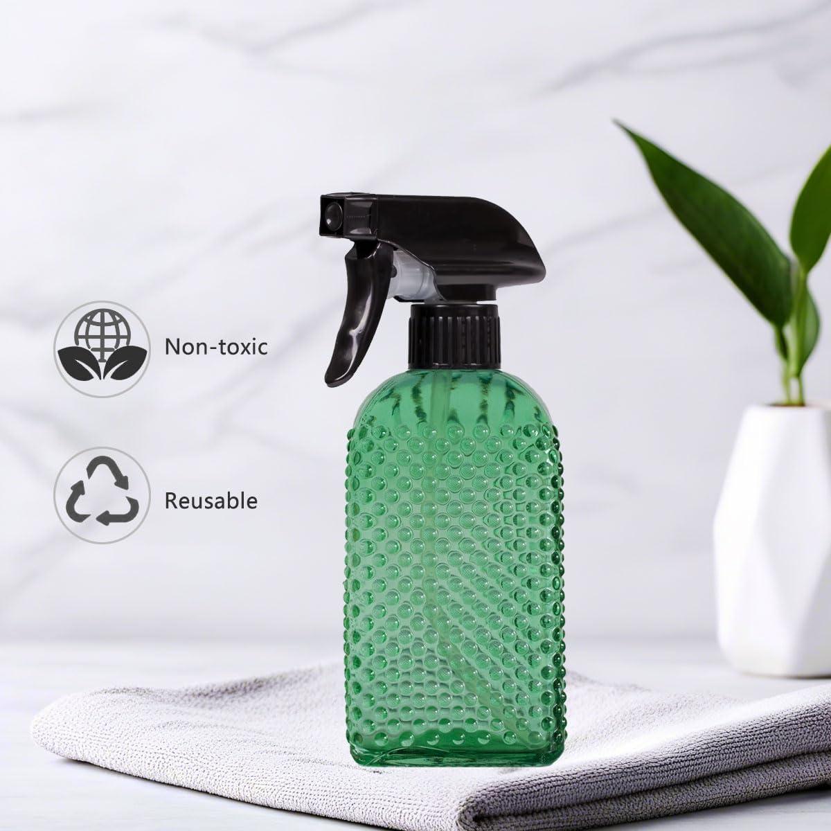 Botellas de Spray de Vidrio OEXEO 0.47L Ajustable Verde 3 PCS