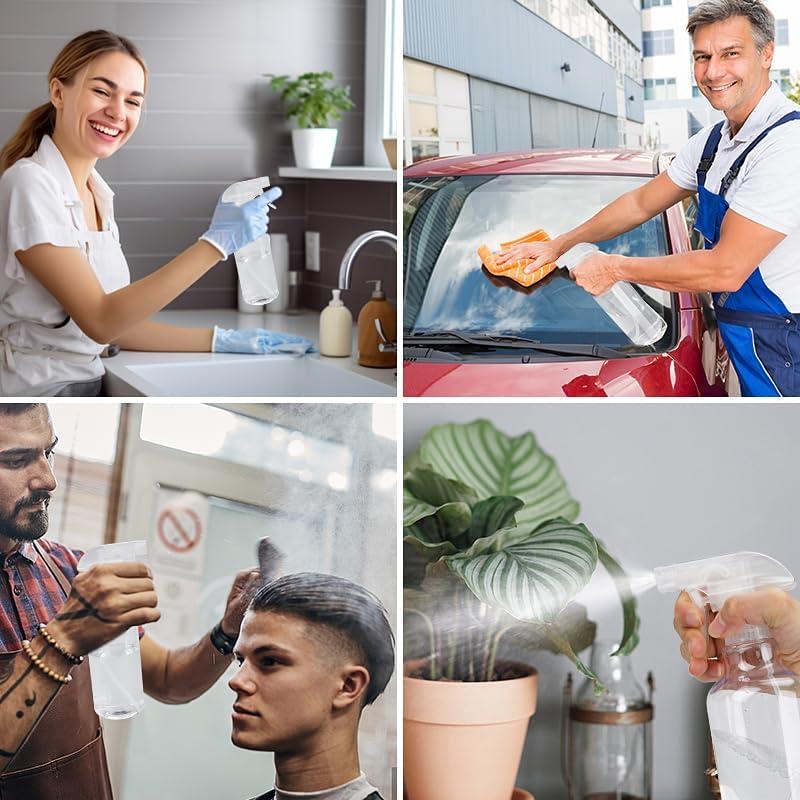 Set de 3 Botellas de Spray Plástico Hethyo 300ml Ajustable