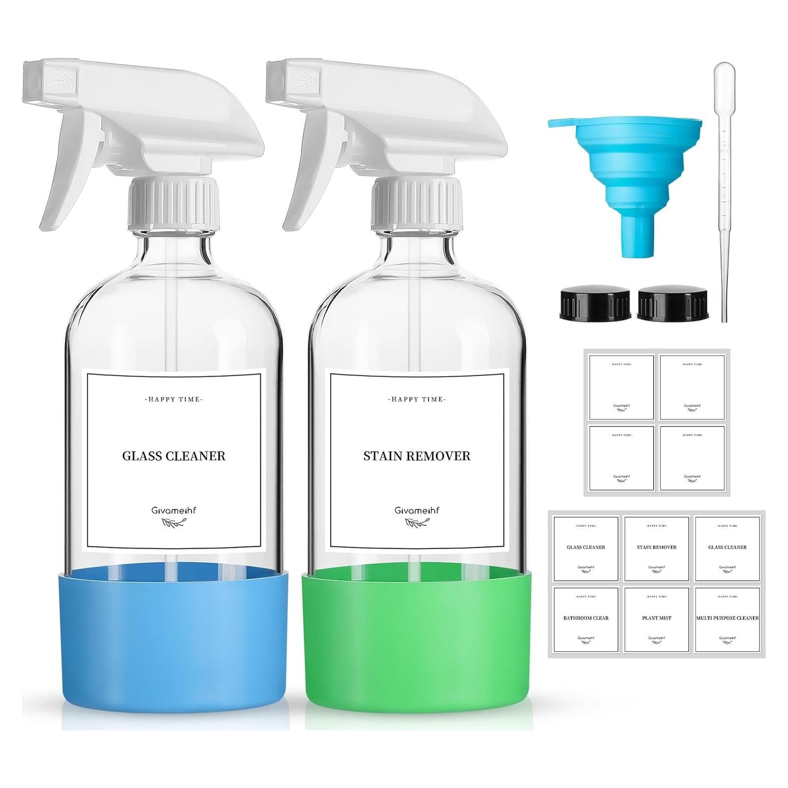 Paquete de 2 Botellas de Spray de Vidrio 16oz GIVAMEIHF