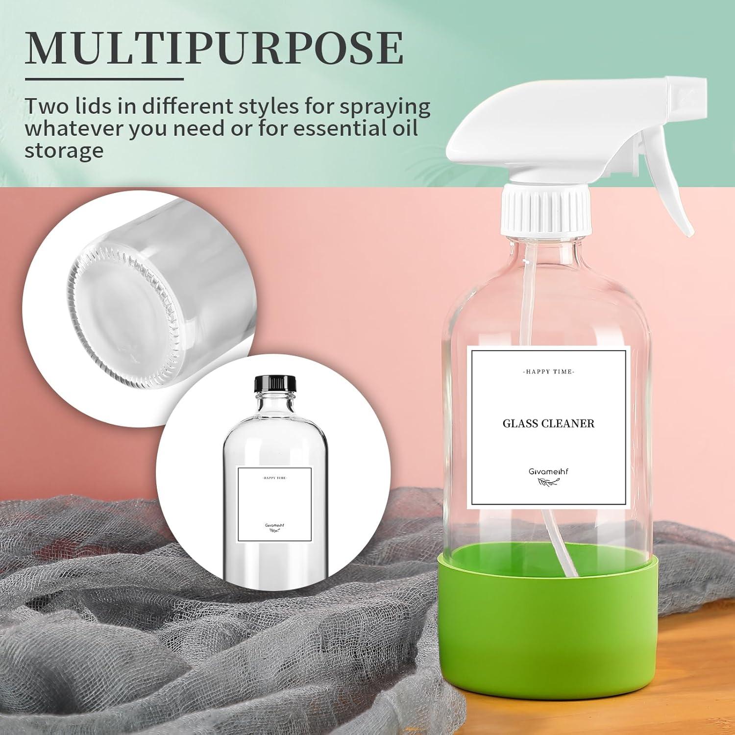 Paquete de 2 Botellas de Spray de Vidrio 16oz GIVAMEIHF