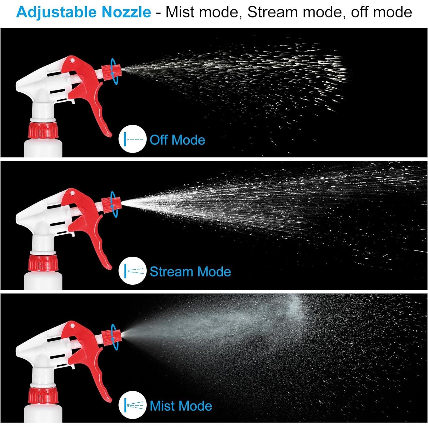 Botellas de Spray de Plástico PATIKIL 750ml 4pcs Ajustables