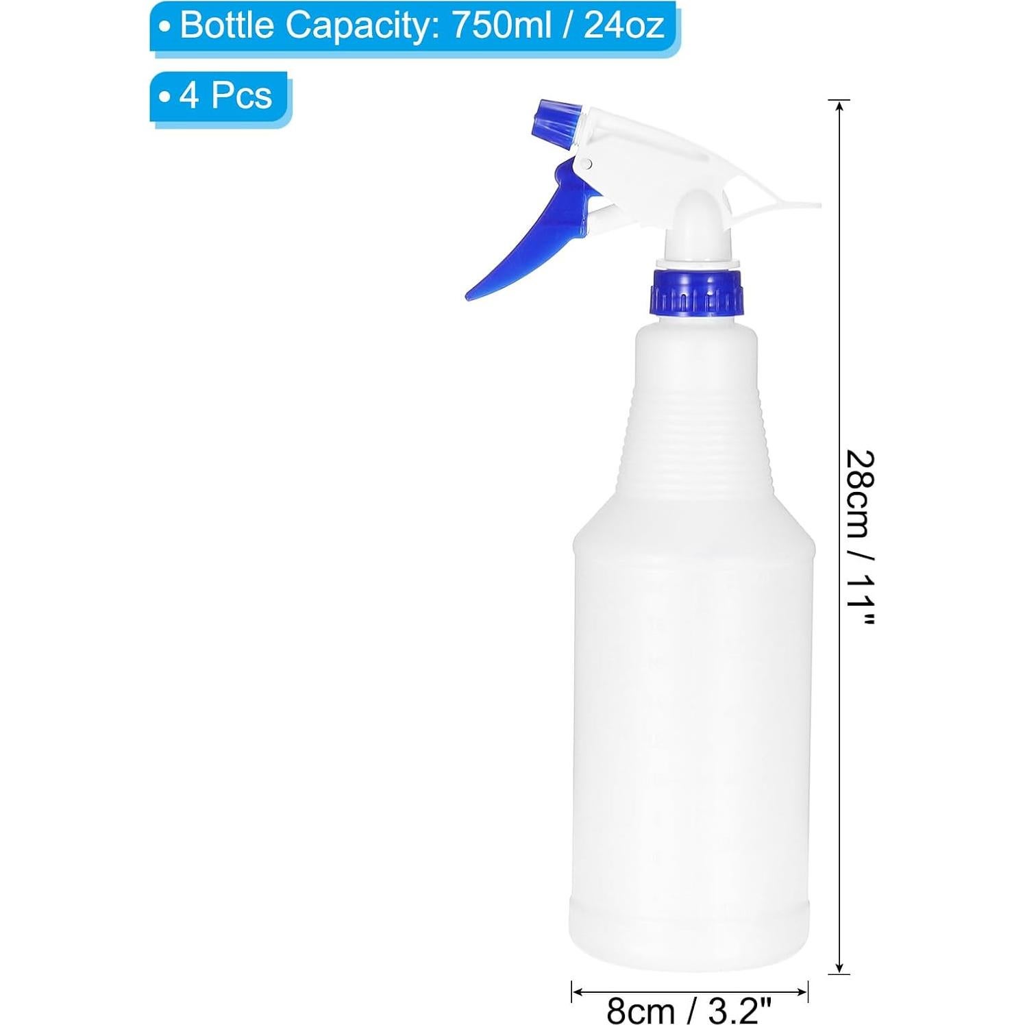 Botellas de Spray de Plástico PATIKIL 750ml 4pcs Azul