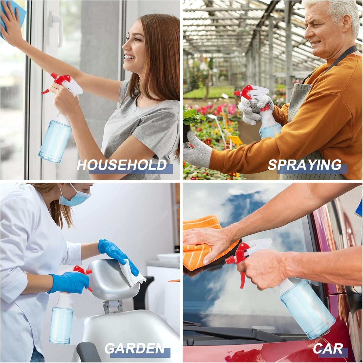 Paquete de 10 Botellas de Spray Gandeer 0.47L Reutilizables