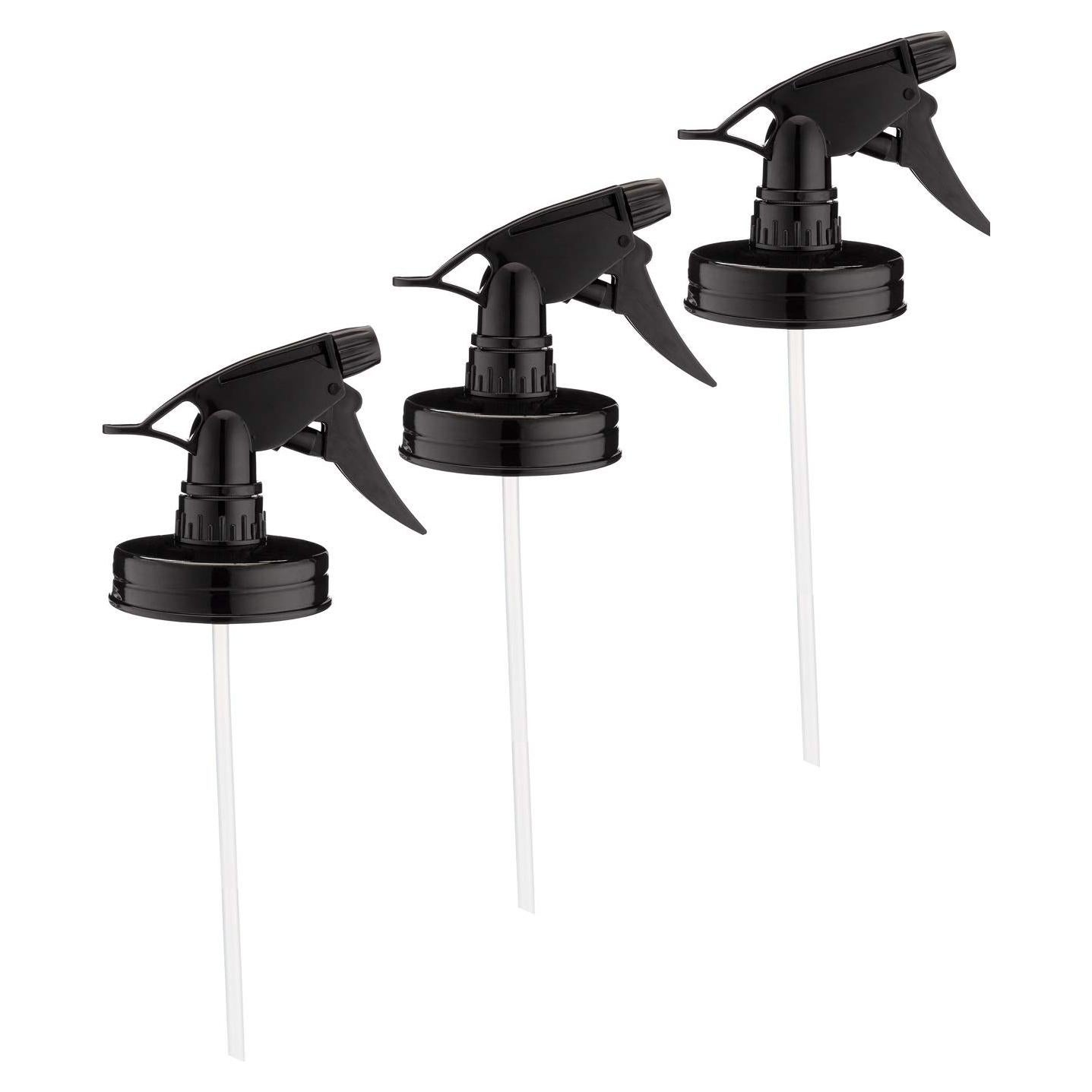 Tapa de Pulverizador Jarmazing para Frascos de Vidrio - Negro - 3 Unidades