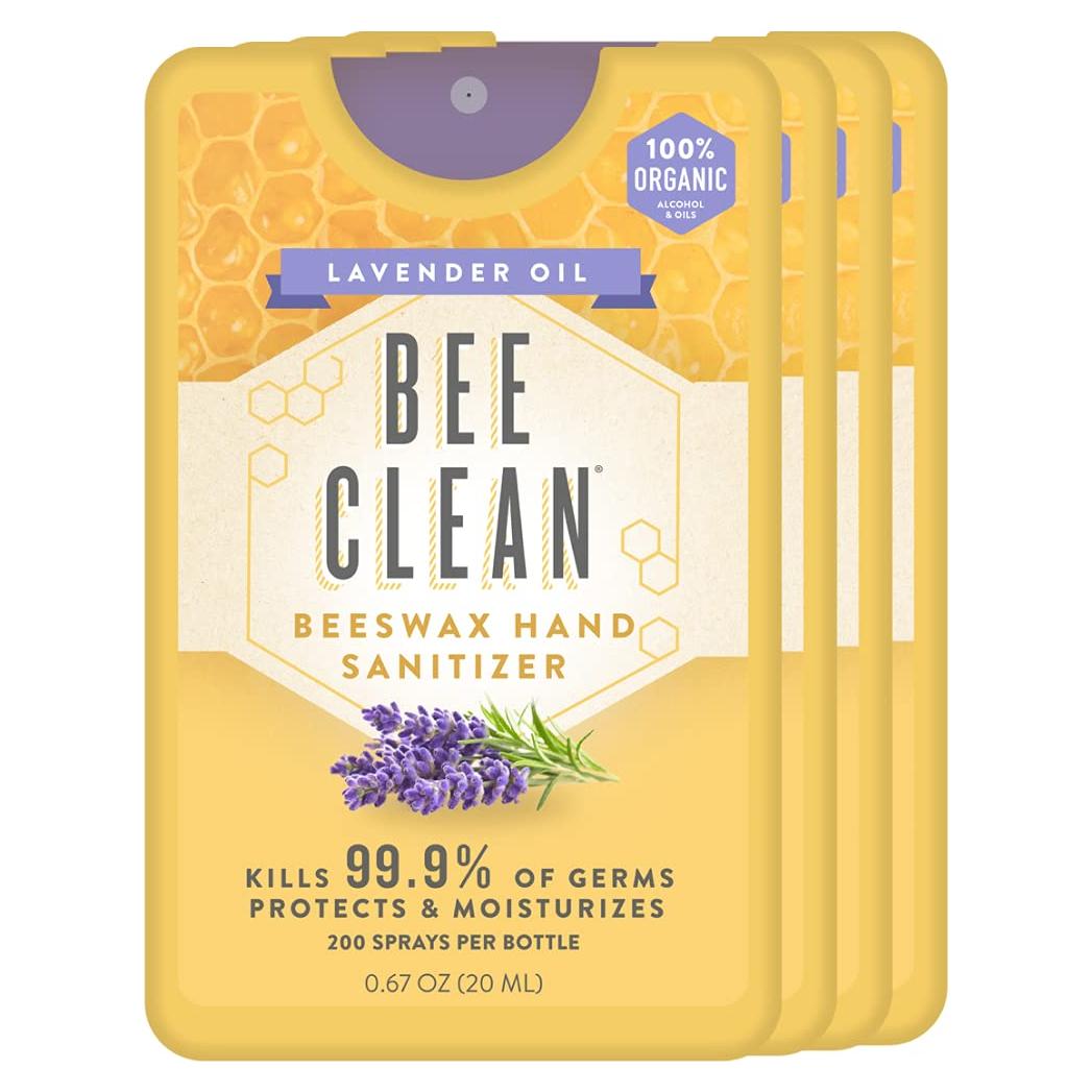 Desinfectante de Manos Bee Clean Orgánico Spray Lavanda 4 Unidades