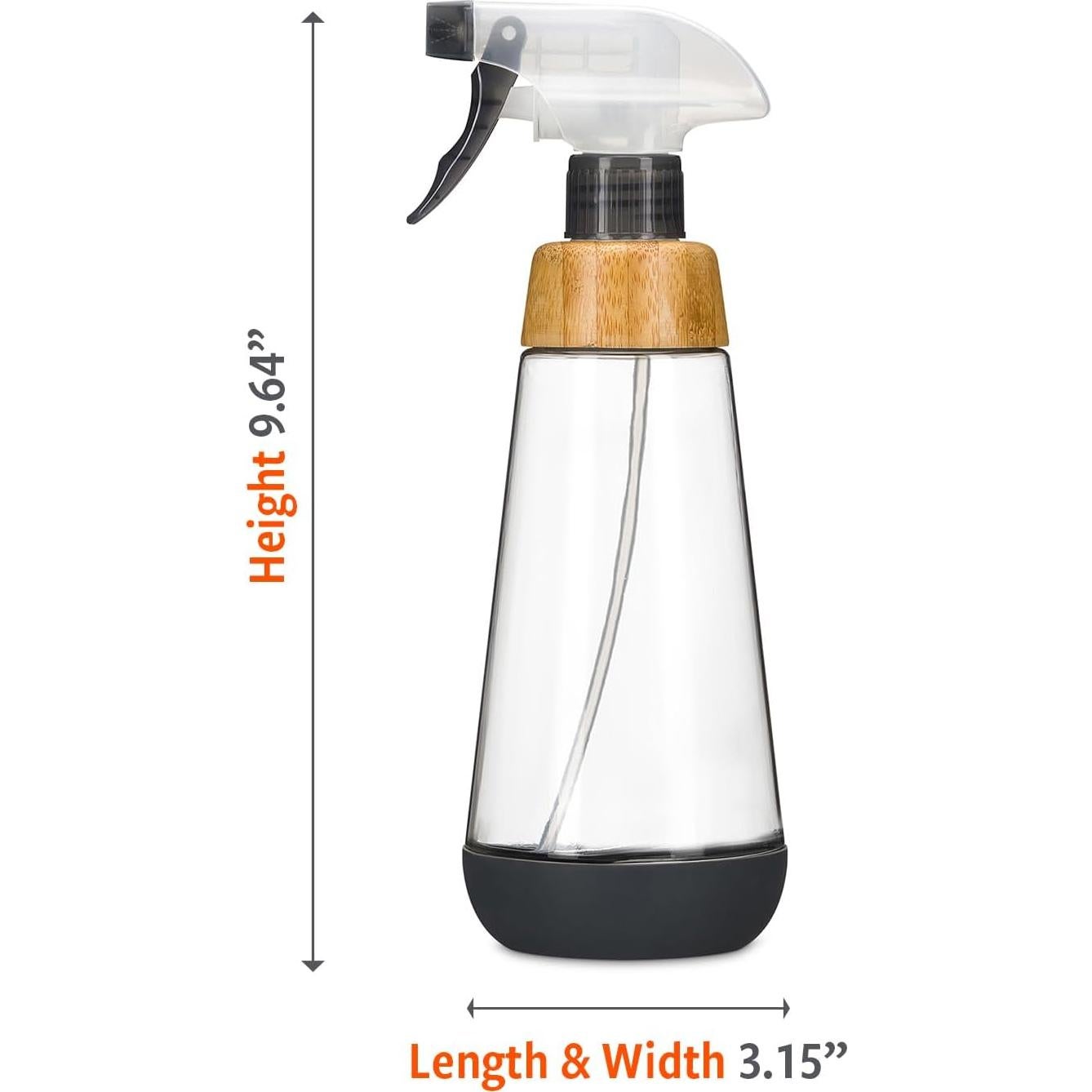 Botella de Spray de Vidrio Reutilizable Full Circle 473ml Gris