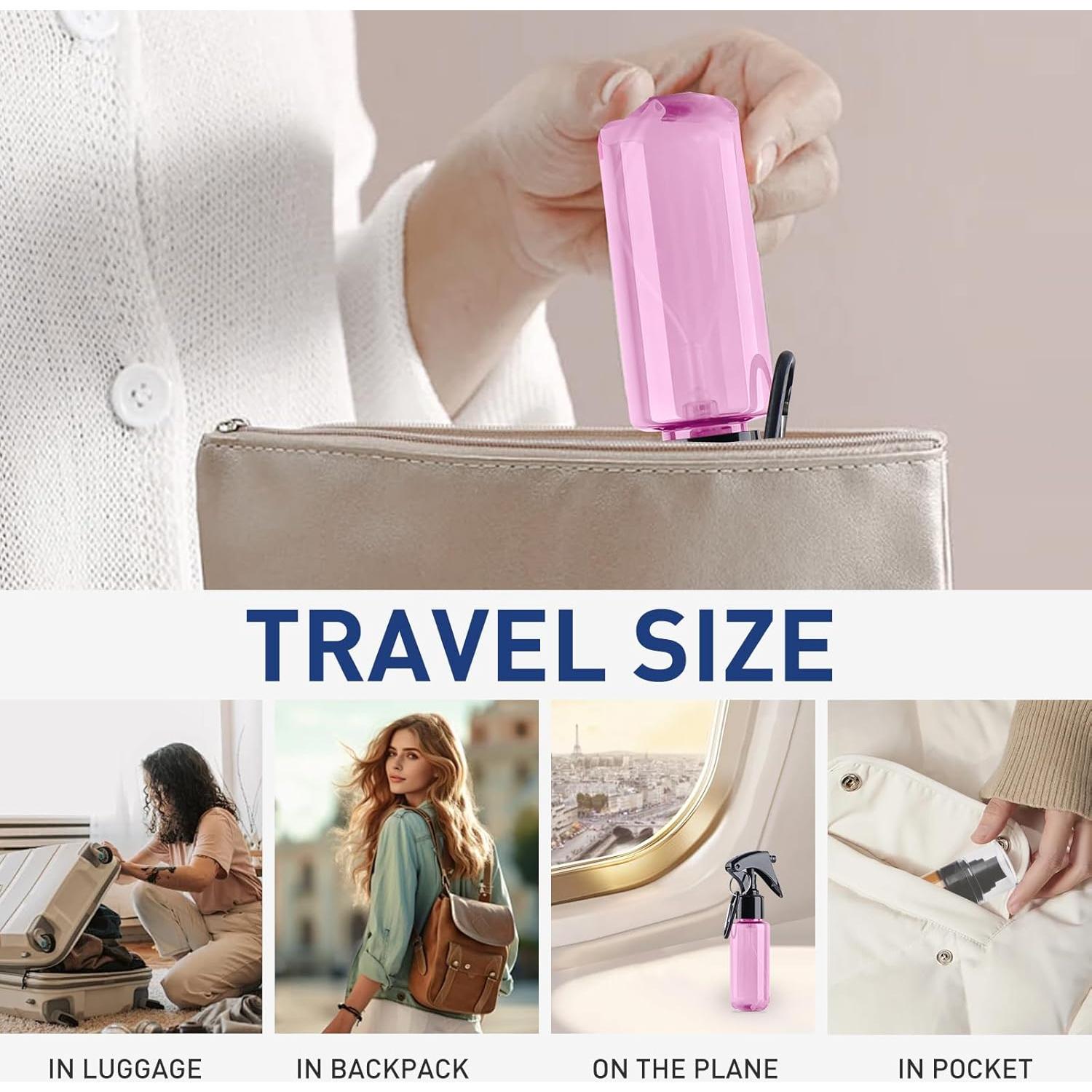 Botella de Spray Mini 50ml TANSHINE 5pcs Colorida Portátil