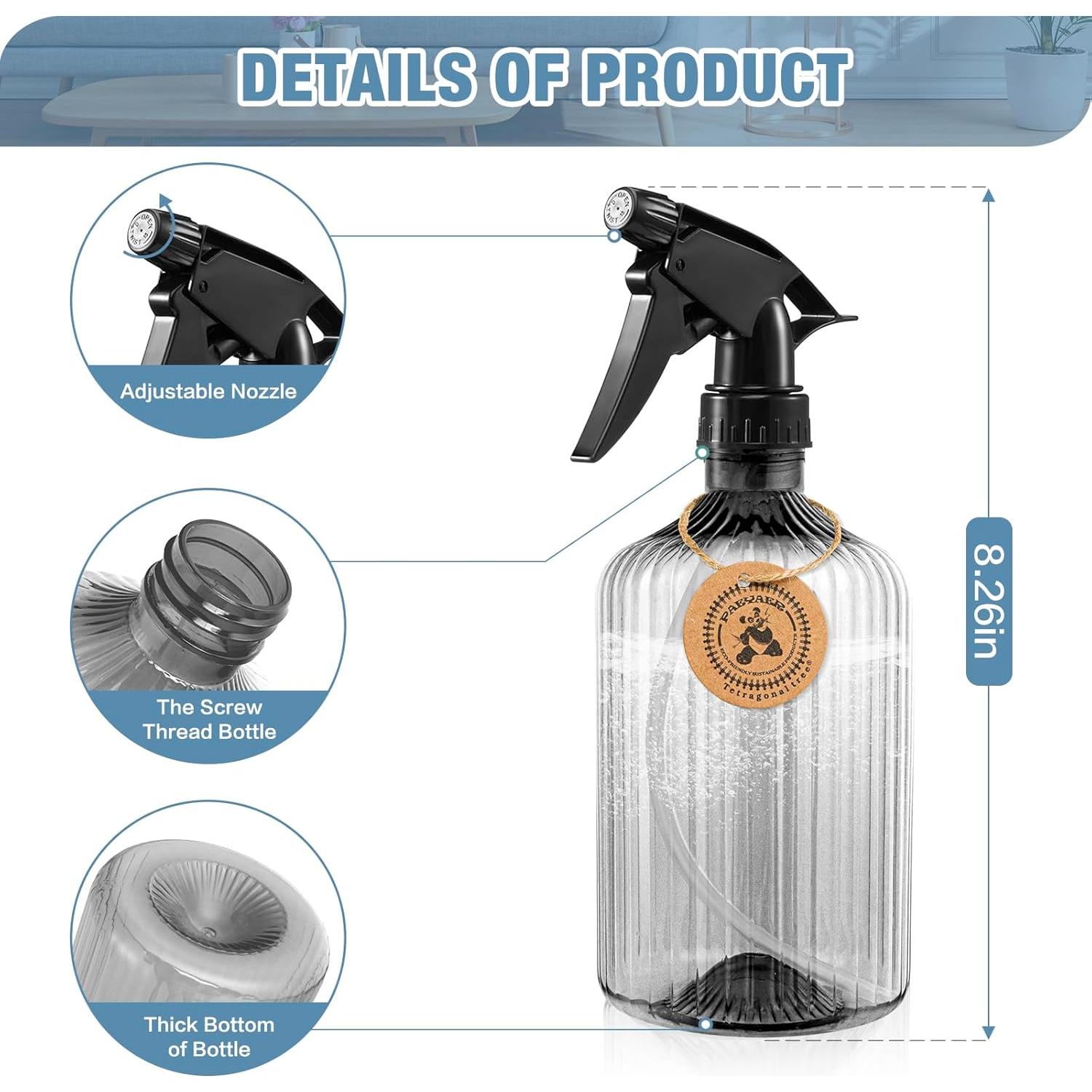 Set de 2 Botellas de Spray Reutilizables paeyaer 532 ml