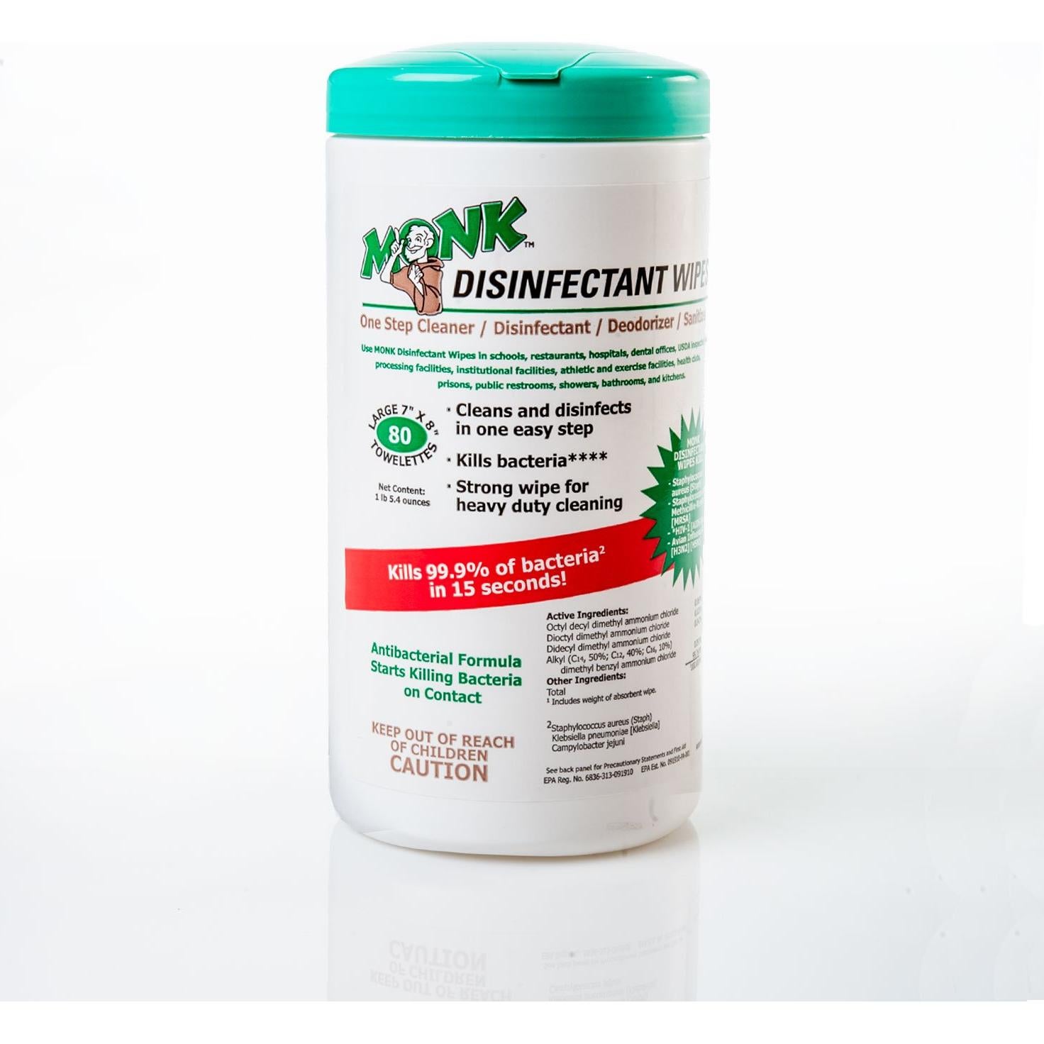 Toallitas Desinfectantes Monk Dreumex, 12 Paquetes de 80 Unidades