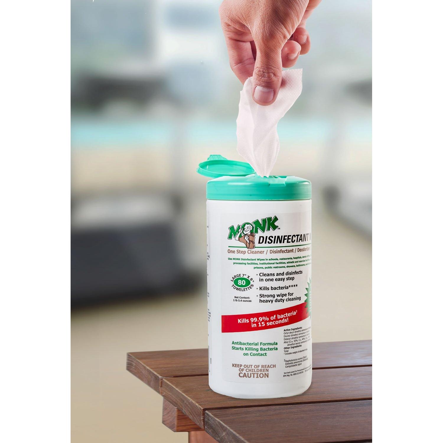 Toallitas Desinfectantes Monk Dreumex, 12 Paquetes de 80 Unidades