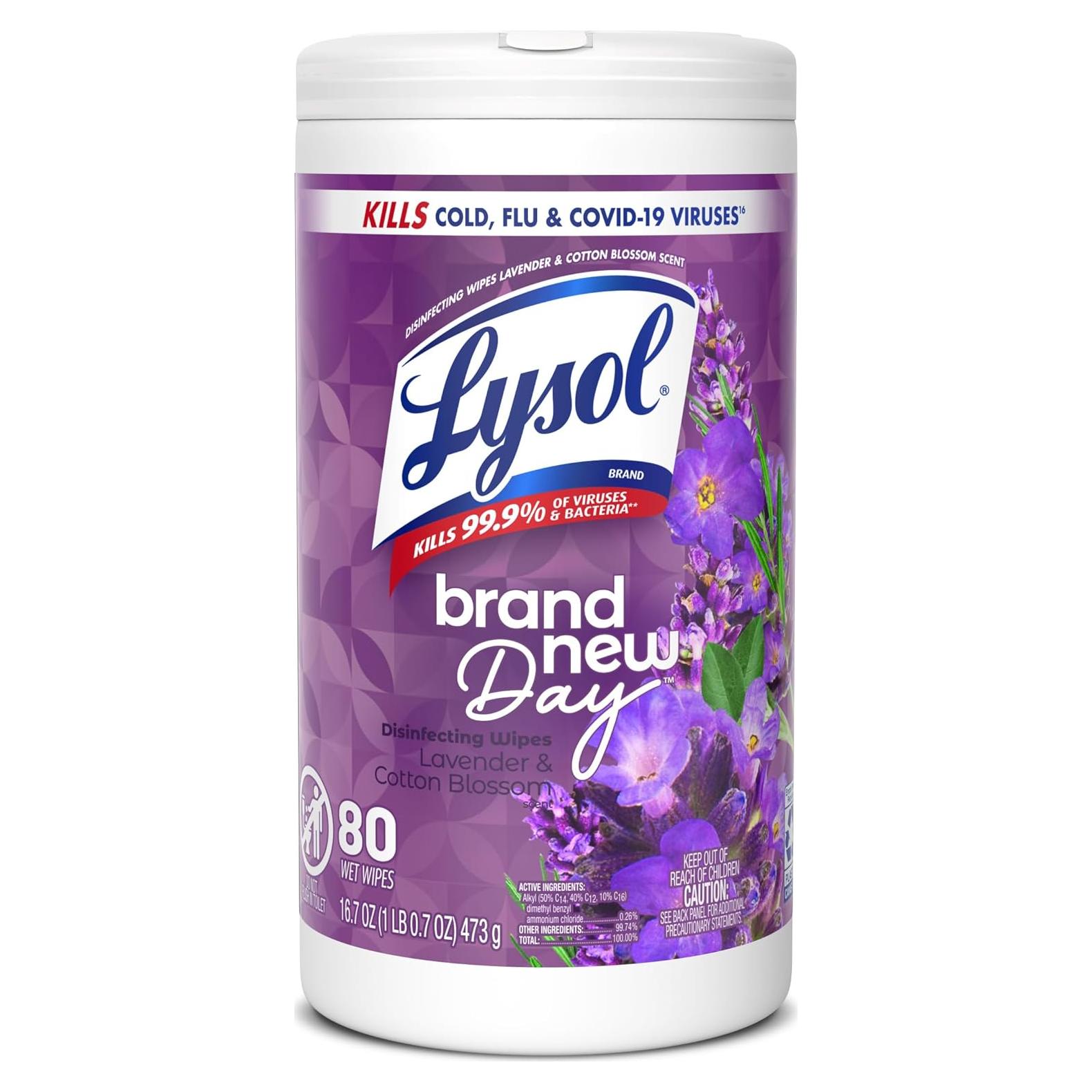 Toallitas Desinfectantes Lysol Lavanda 80 Unidades
