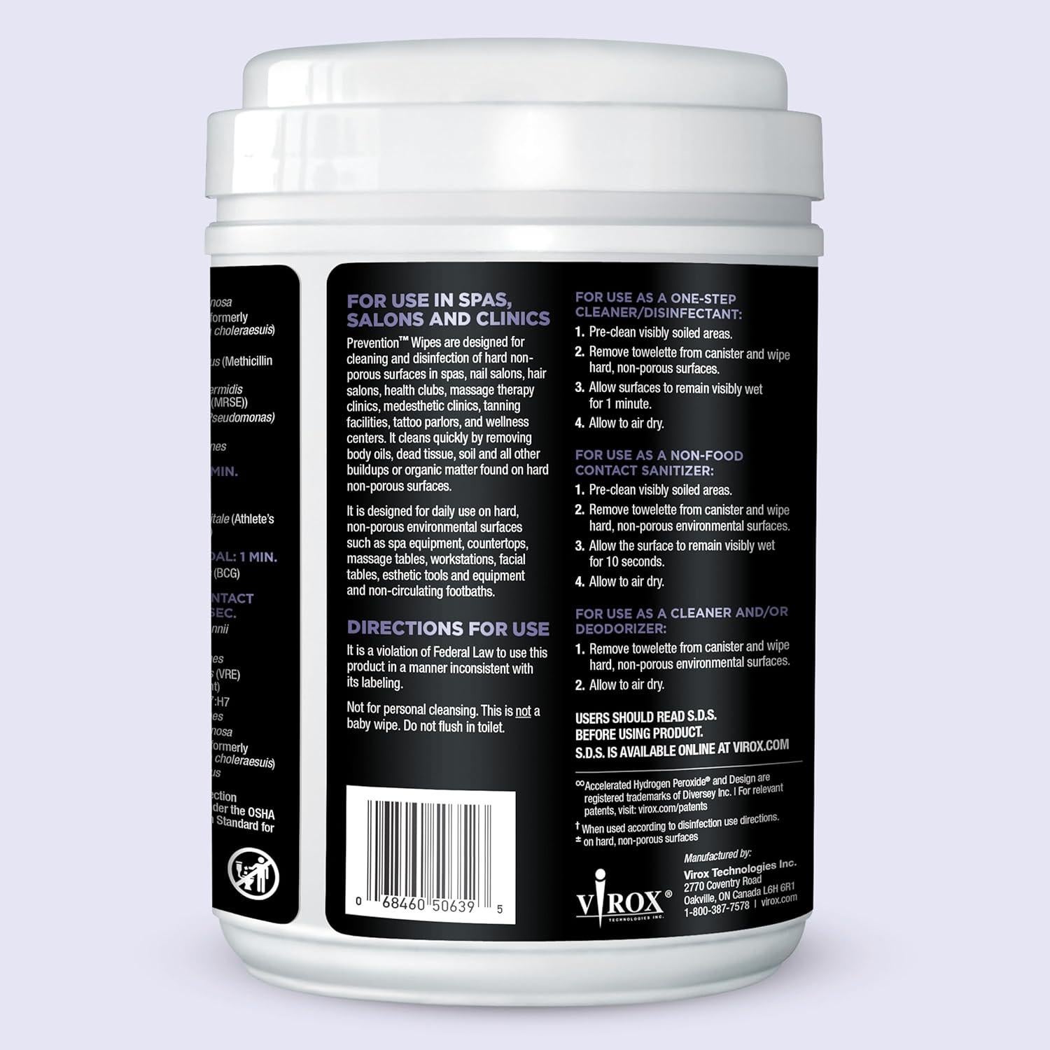 Toallitas Desinfectantes Multiusos Virox 160 Unidades 18.8x12.4cm