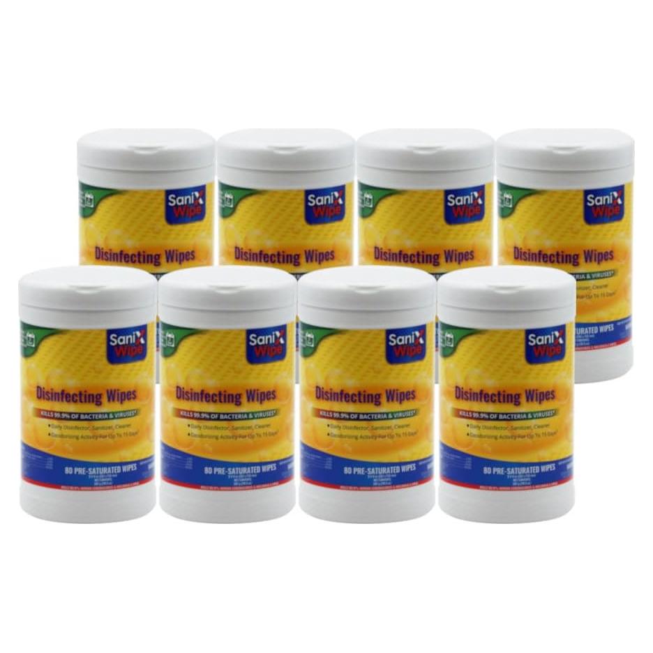 Toallitas Desinfectantes SaniX 80 Ct 8-Pack 4 en 1