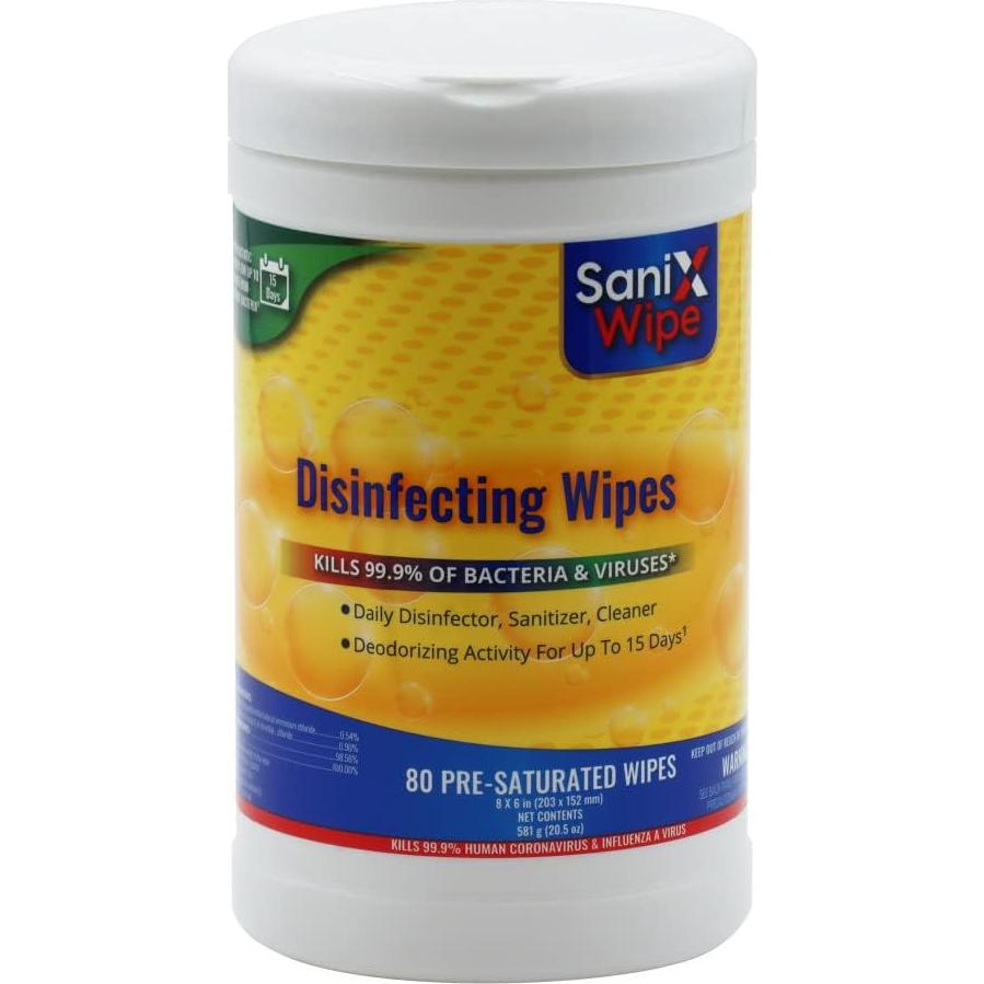 Toallitas Desinfectantes SaniX 80 Ct 8-Pack 4 en 1