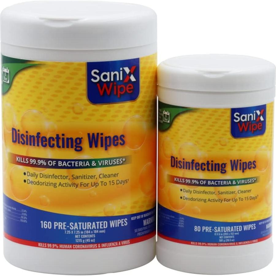 Toallitas Desinfectantes SaniX 80 Ct 8-Pack 4 en 1