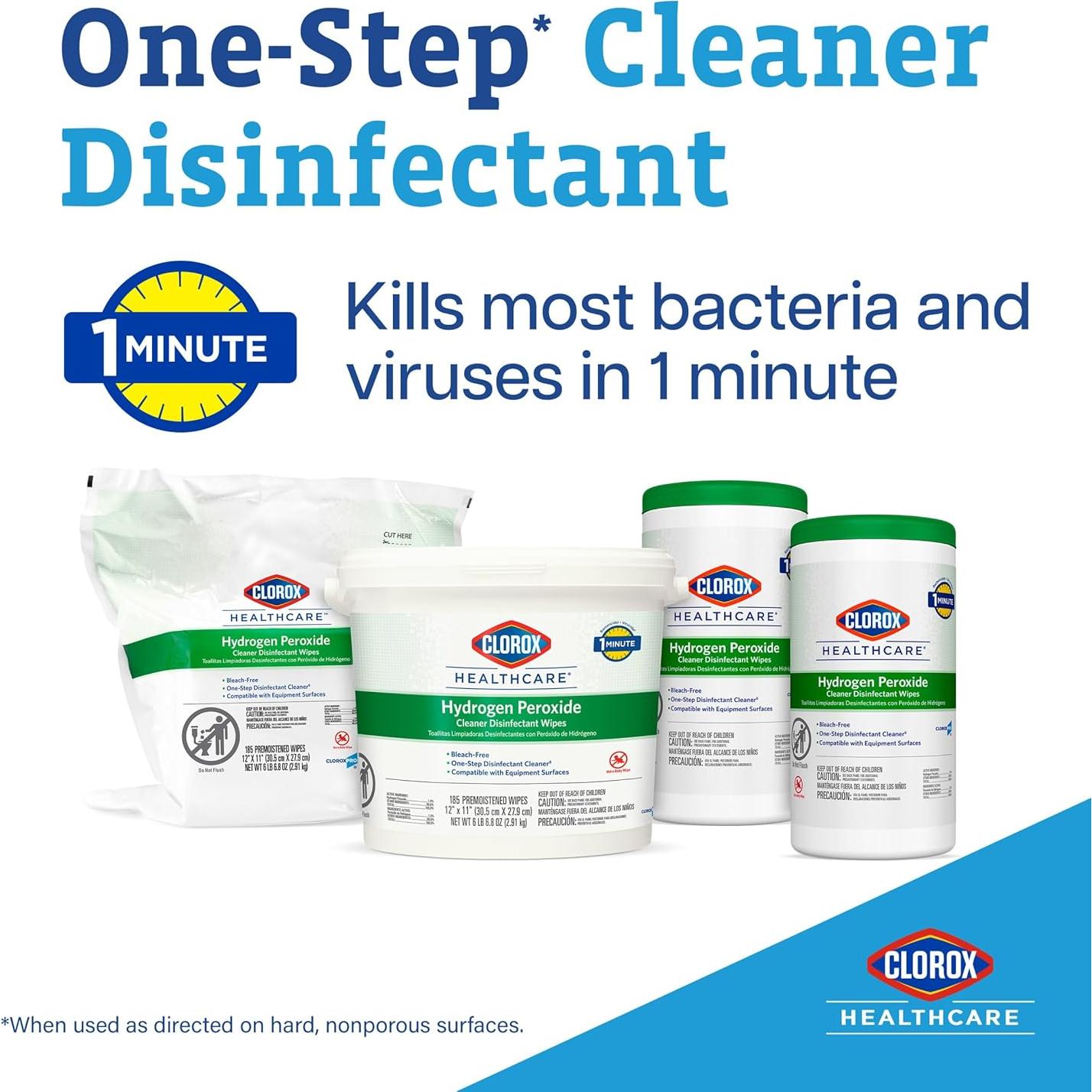 Toallitas Desinfectantes Clorox Healthcare 95 Unidades 17x23 cm