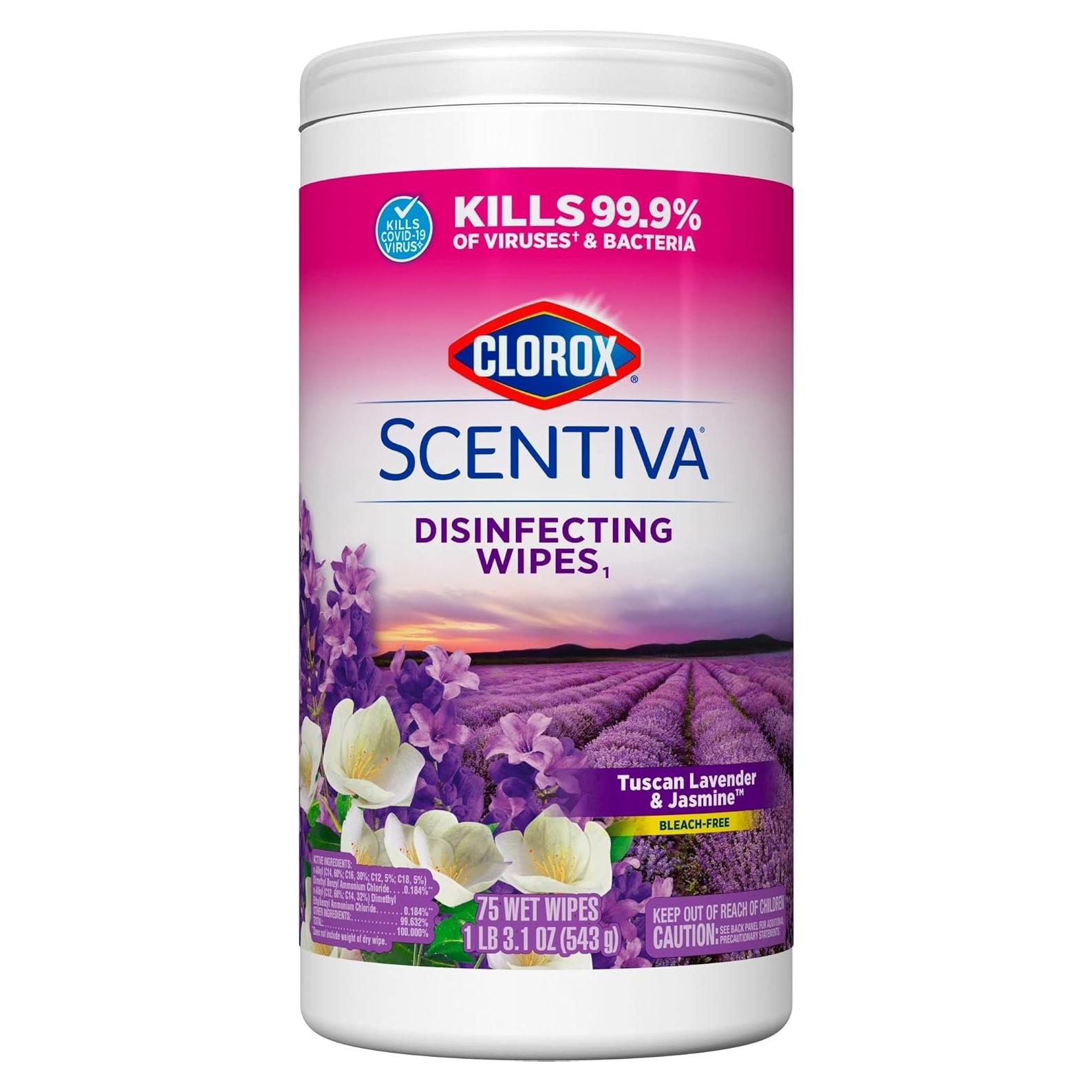 Toallitas Desinfectantes Clorox Scentiva Lavanda 75 Unidades