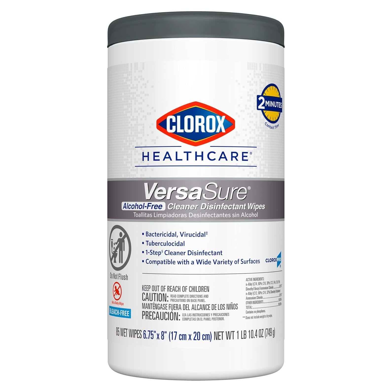 Toallitas Desinfectantes Clorox Healthcare VersaSure 85 Unidades