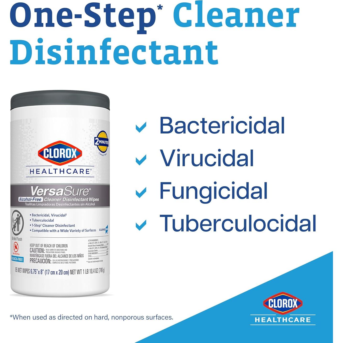 Toallitas Desinfectantes Clorox Healthcare VersaSure 85 Unidades