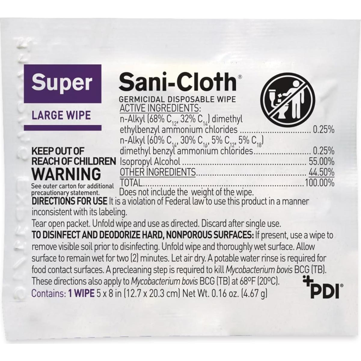 Toallitas Germicidas Desechables Super Sani-Cloth 50 Unidades