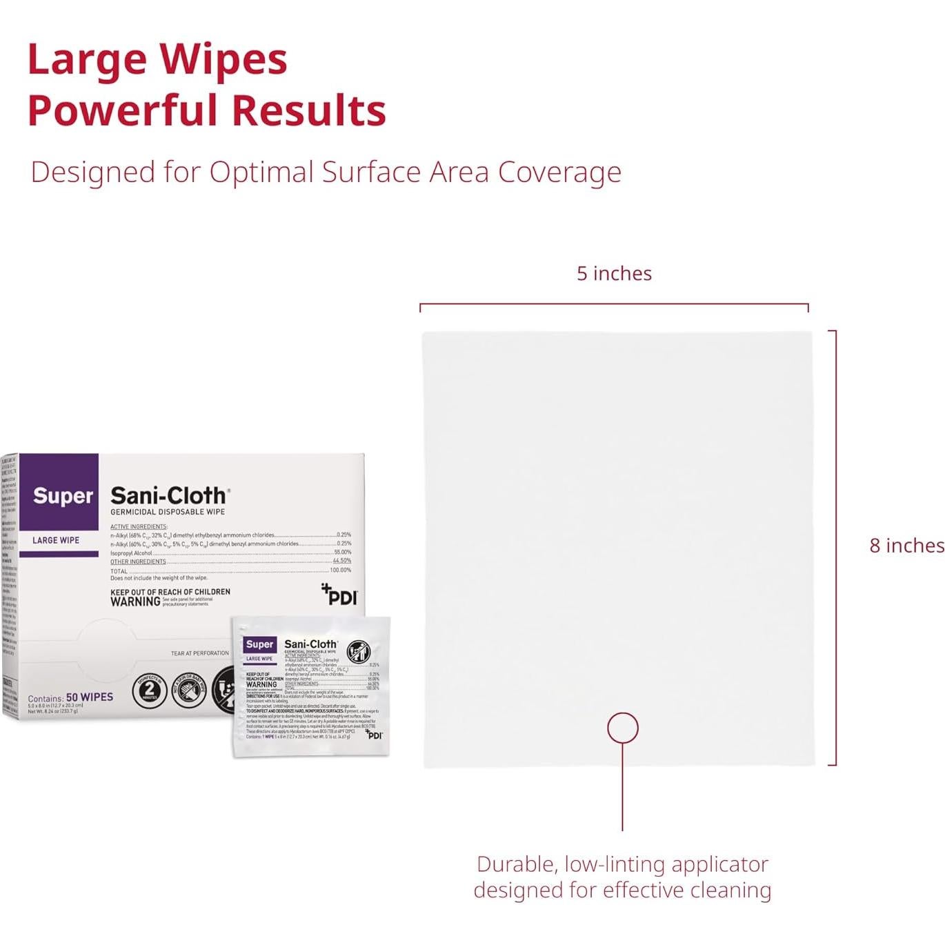 Toallitas Germicidas Desechables Super Sani-Cloth 50 Unidades