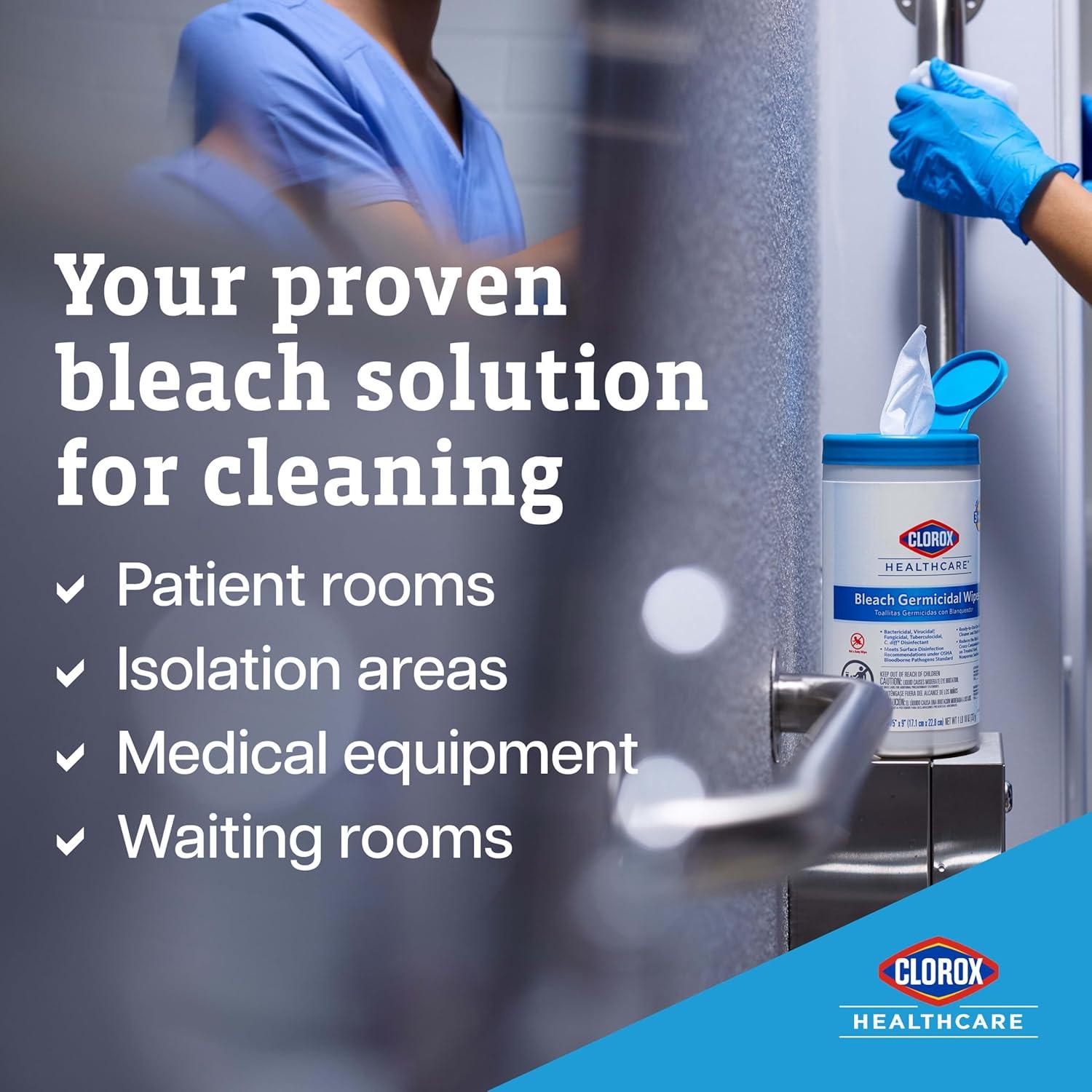 Toallitas Germicidas Clorox Healthcare 150 Unidades 15.24x12.7 cm