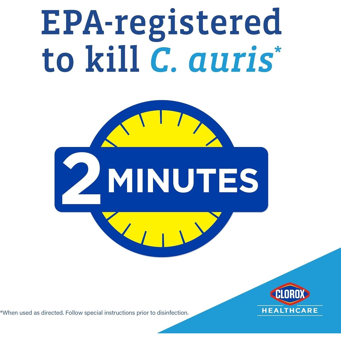 Toallitas Desinfectantes Clorox Healthcare 155 Unidades - Multiusos