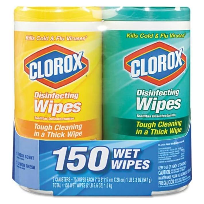 Toallitas Desinfectantes Clorox 2-Pack 150 Toallitas
