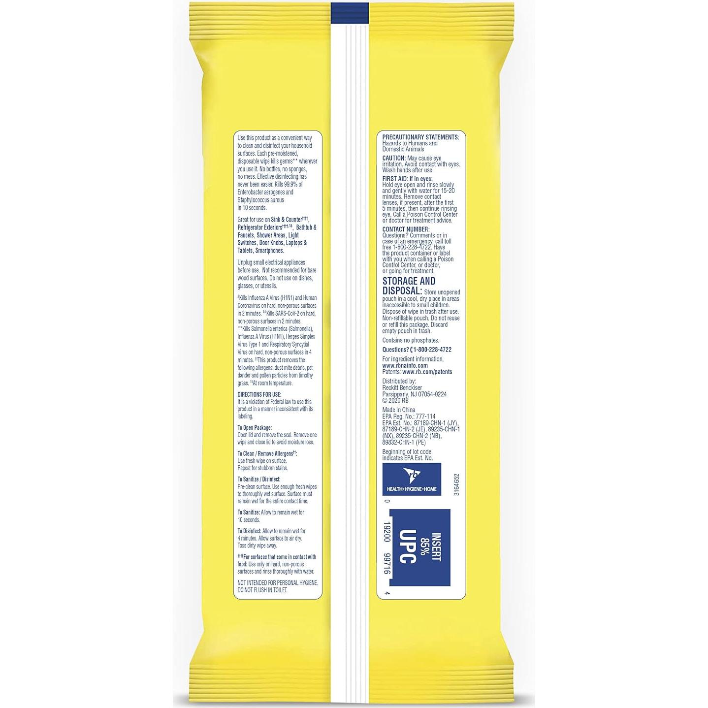 Toallitas Desinfectantes Lysol Handi-Pack 480 Unidades