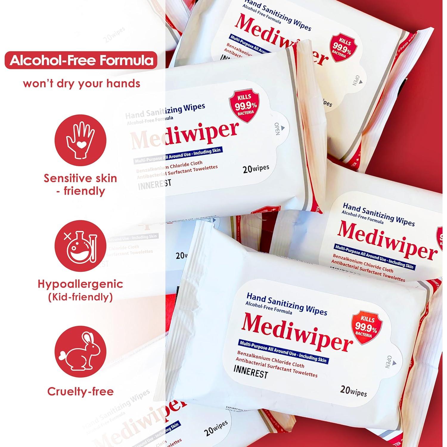 Toallitas Desinfectantes para Manos MEDIWIPER 320 Unidades