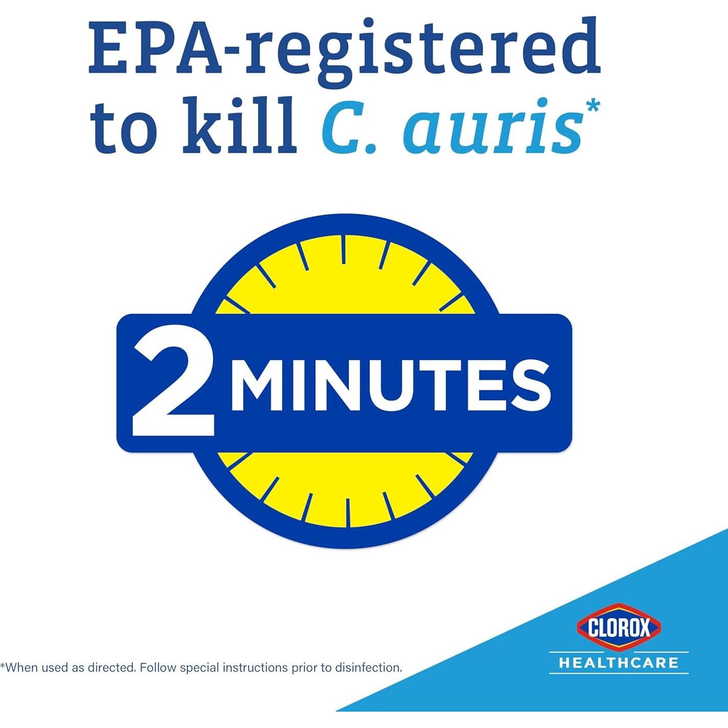 Toallitas Desinfectantes Clorox Healthcare 185 Unidades 17.15x14.61 cm