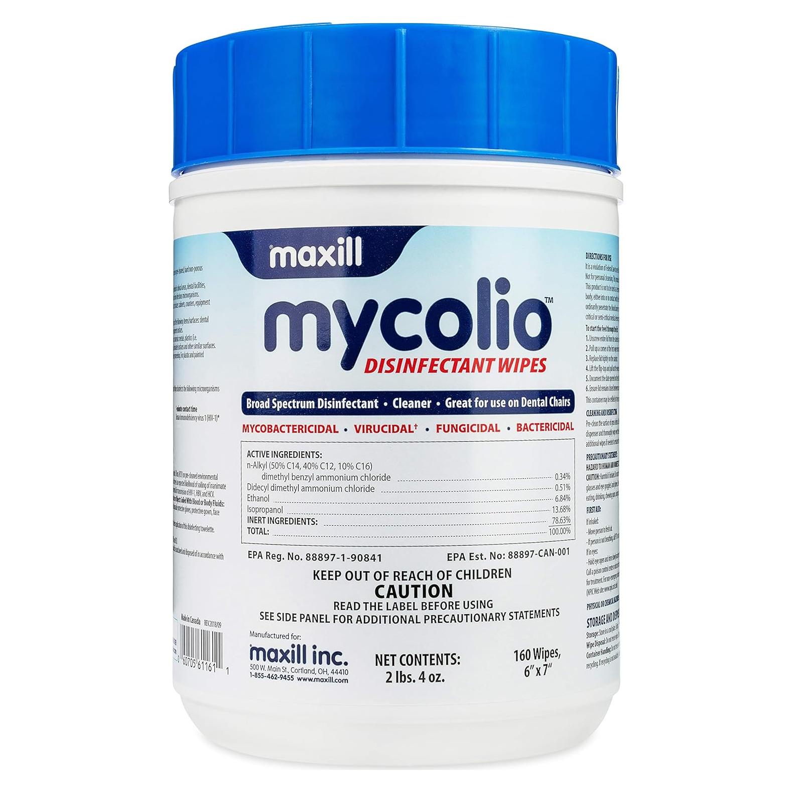 Toallitas Desinfectantes Mycolio - 160 Unidades - Grado Hospitalario