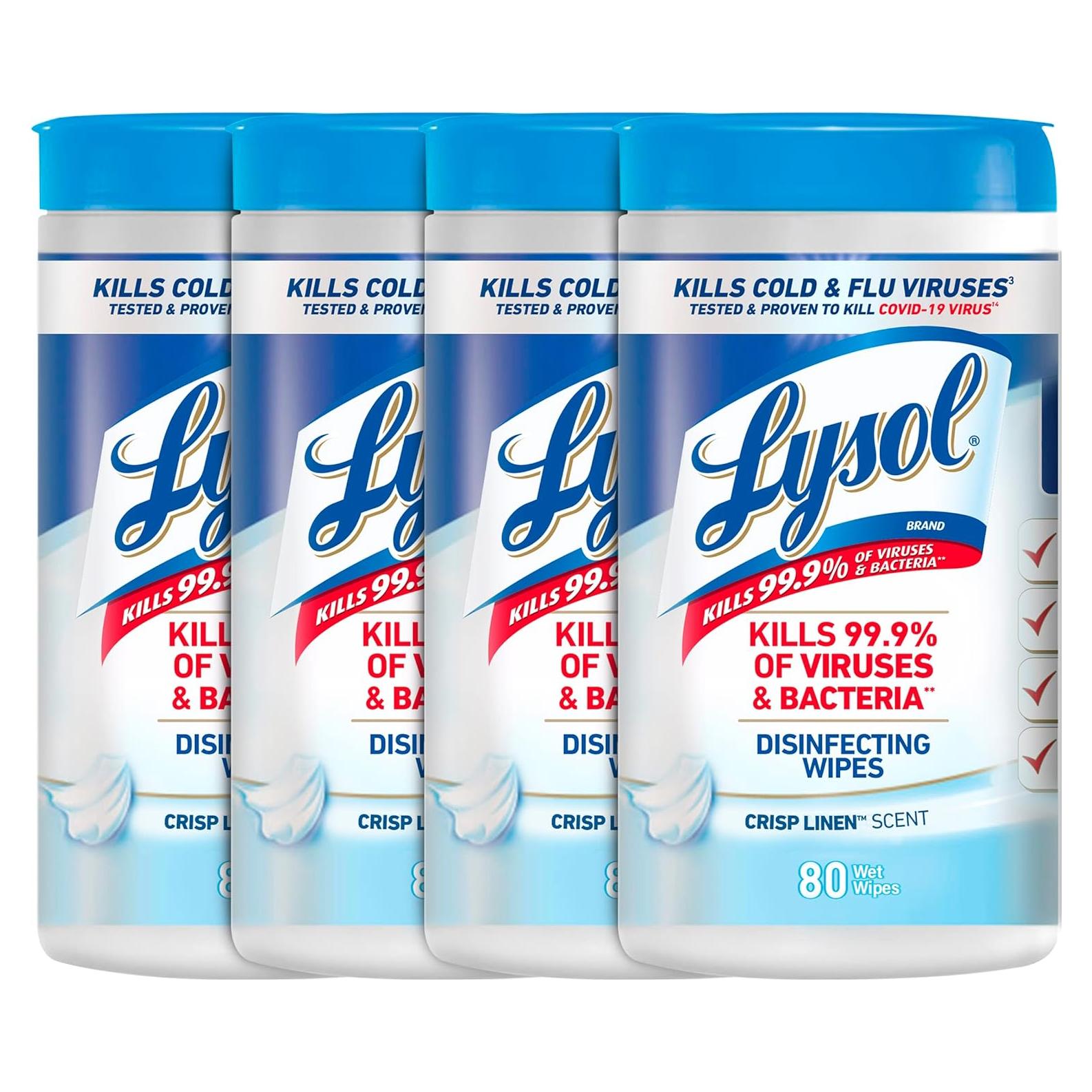 Toallitas Desinfectantes Lysol Multi-Superficie Lino Fresco 80 Unidades