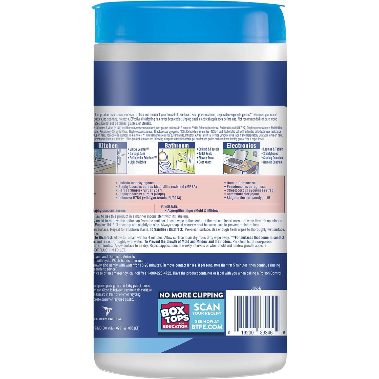 Toallitas Desinfectantes Lysol Multi-Superficie Lino Fresco 80 Unidades