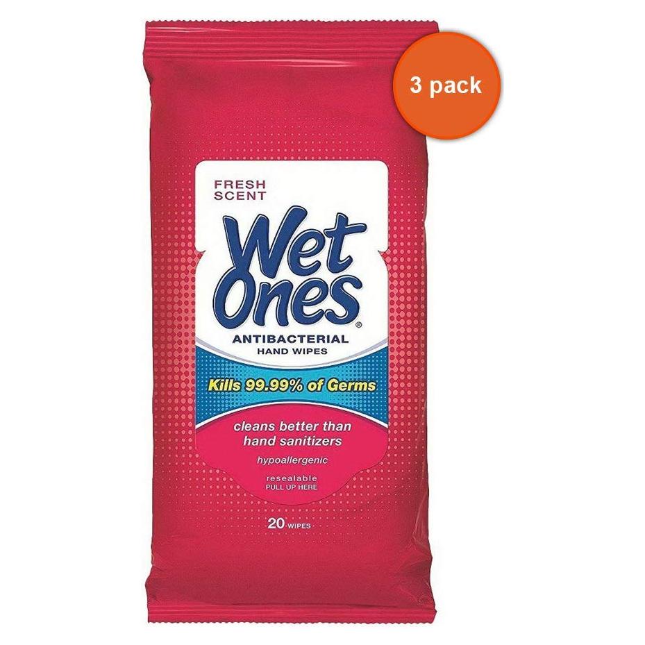 Toallitas Húmedas Wet Ones 20CT - Paquete de 3