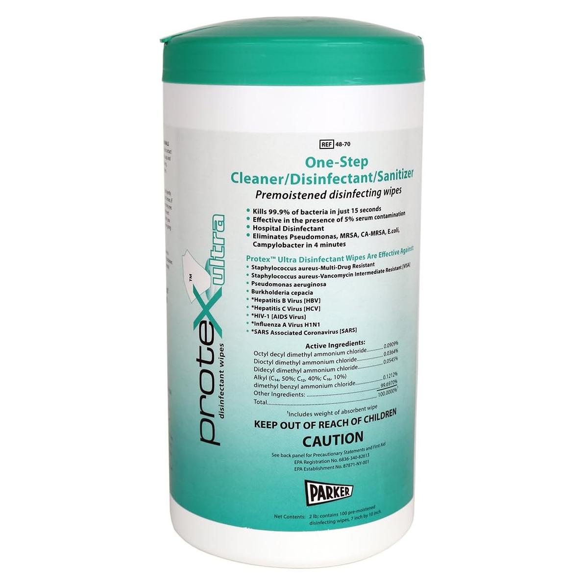 Toallitas Desinfectantes Protex Parkerlabs 75 Unidades 15x10 cm