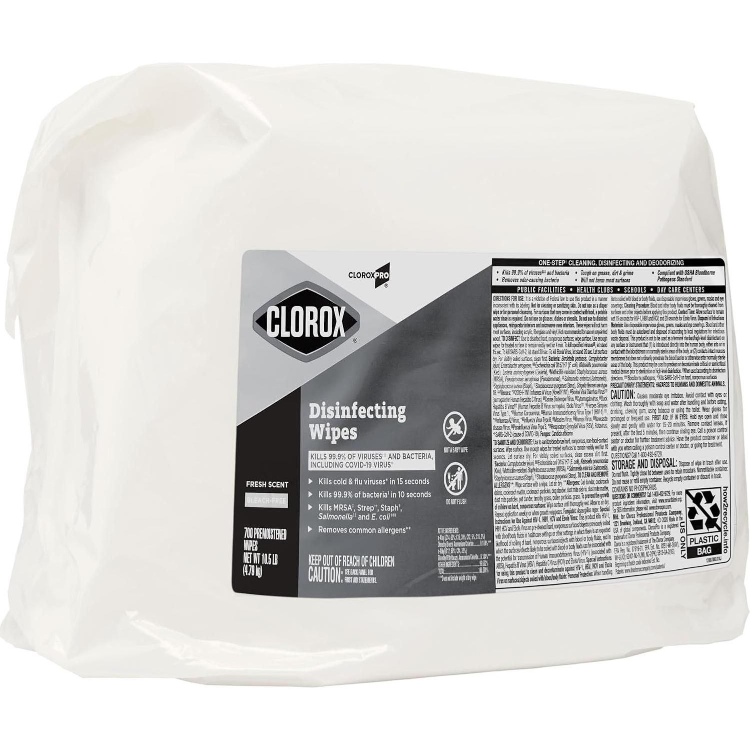 Toallitas Desinfectantes CloroxPro 700 Unidades Aroma Fresco