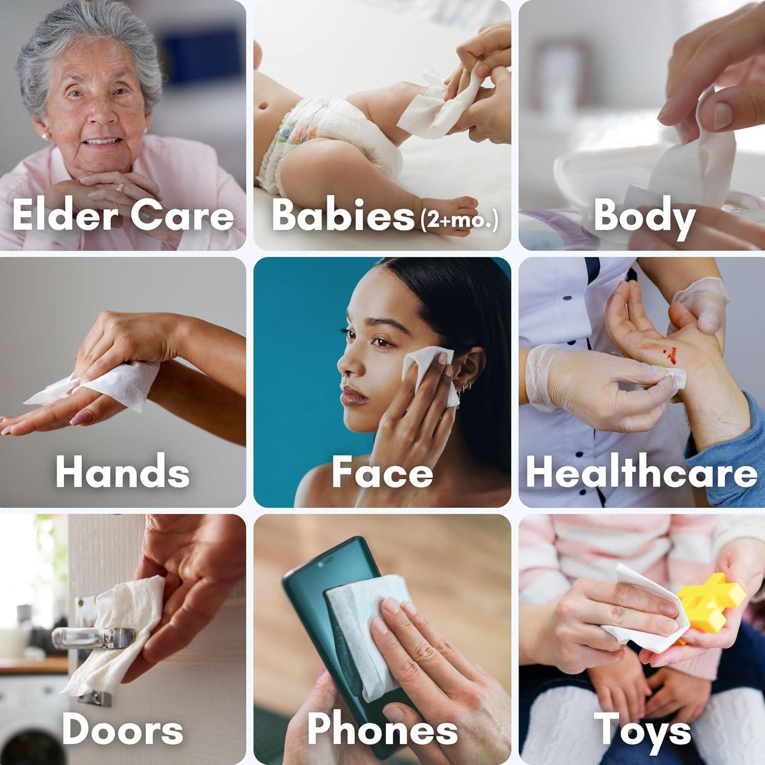 Toallitas Antibacteriales Nurture 12 Conteos Sin Alcohol