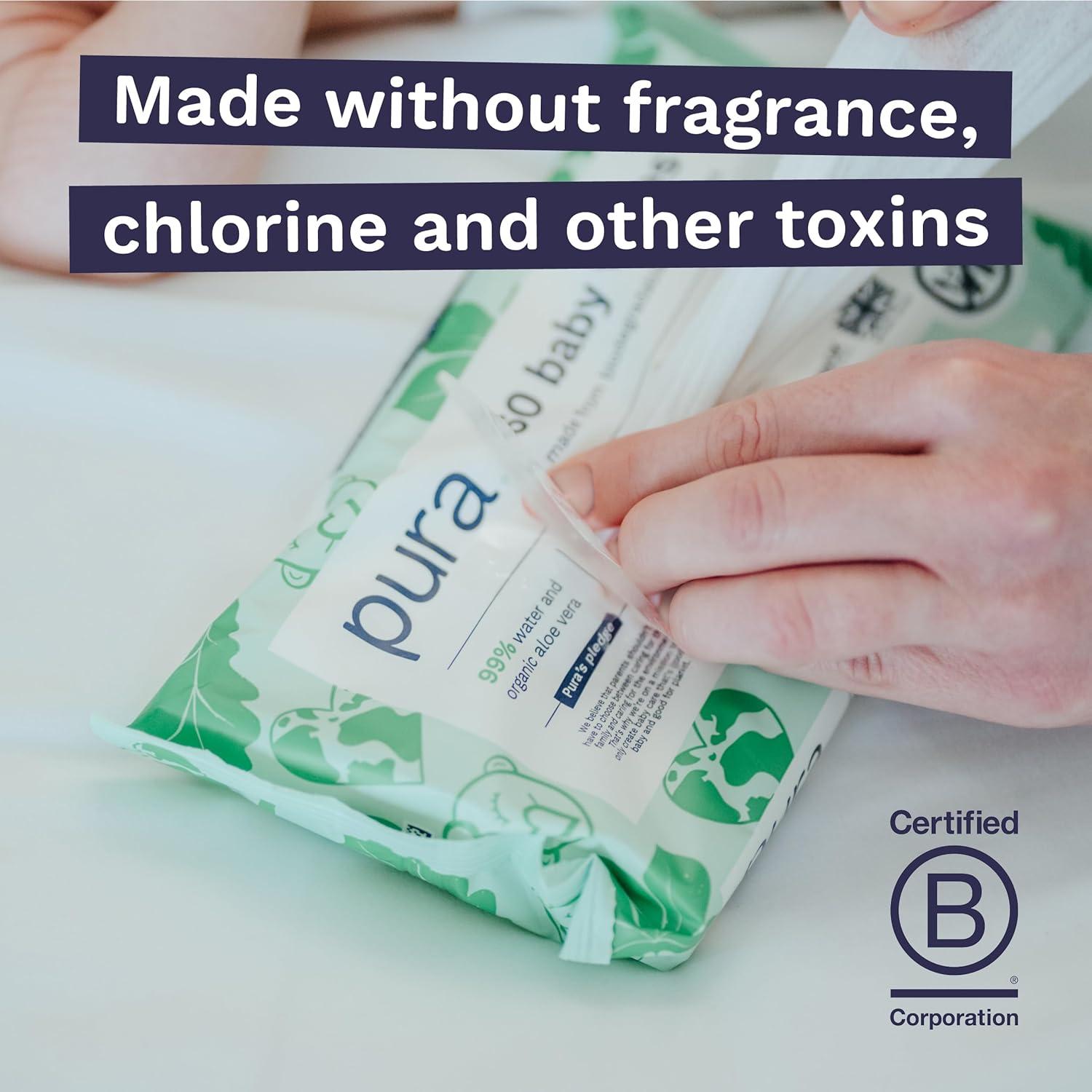 Toallitas Húmedas Pura Natural 600 Unidades Hipoalergénicas