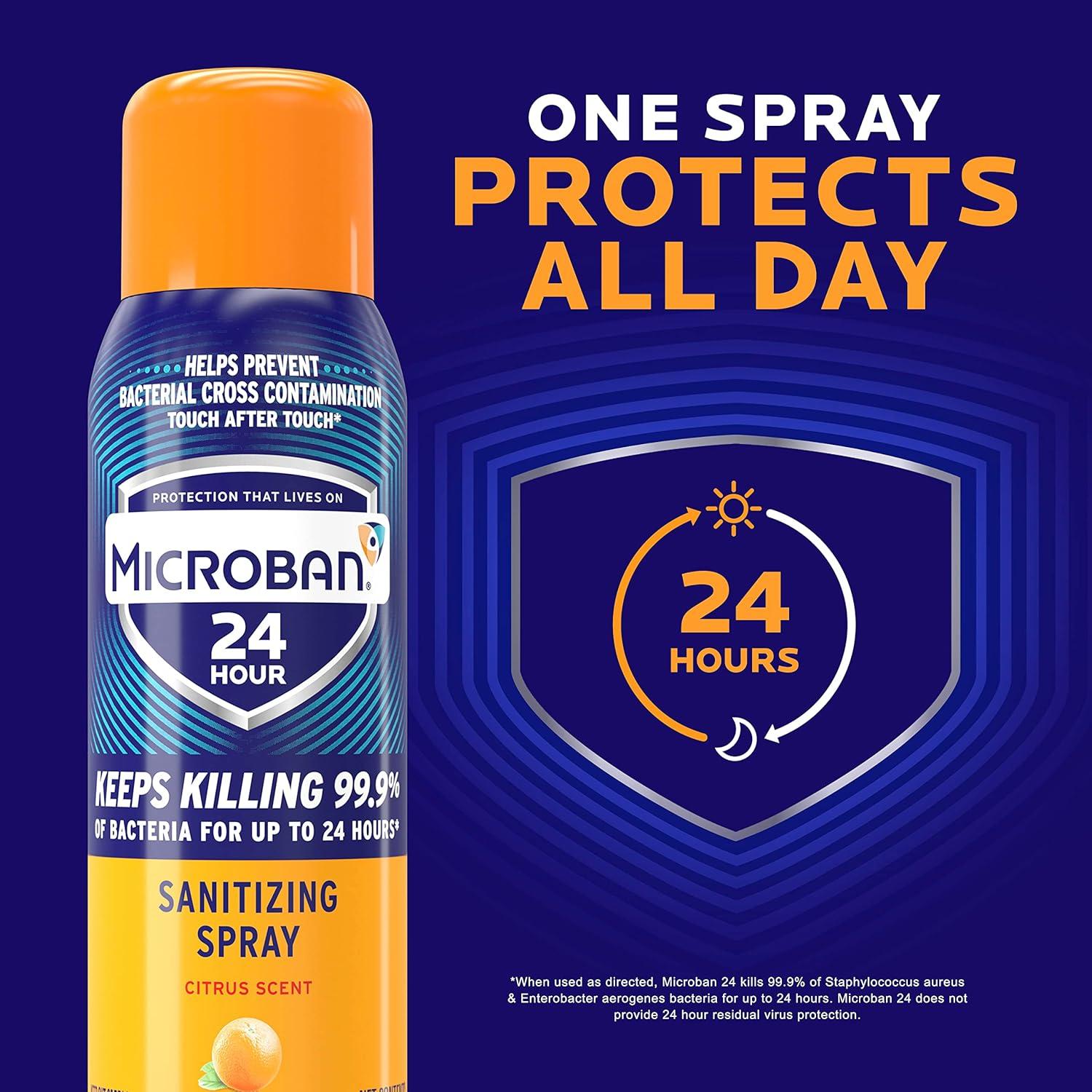 Spray Desinfectante Microban 24 Horas Aroma Cítrico 425g