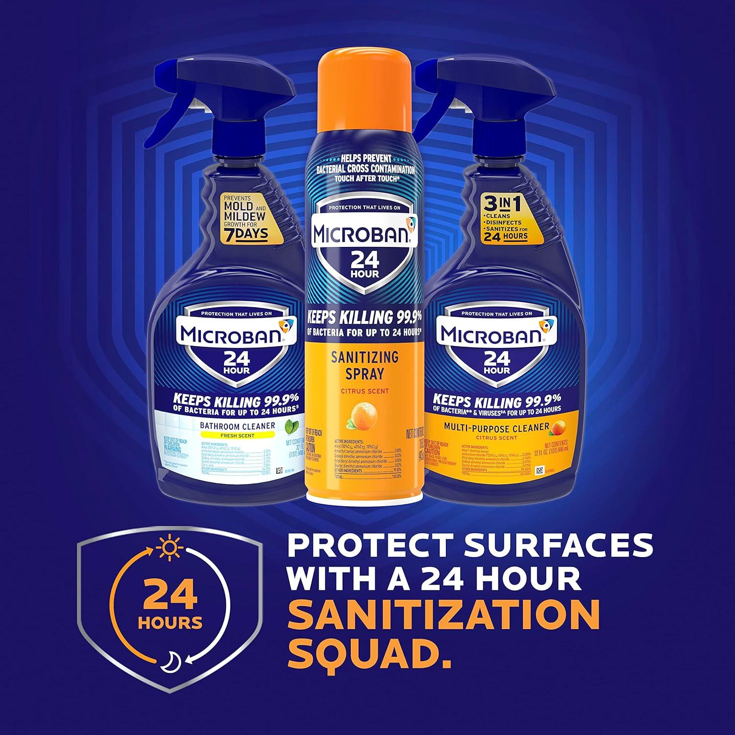 Spray Desinfectante Microban 24 Horas Aroma Cítrico 425g