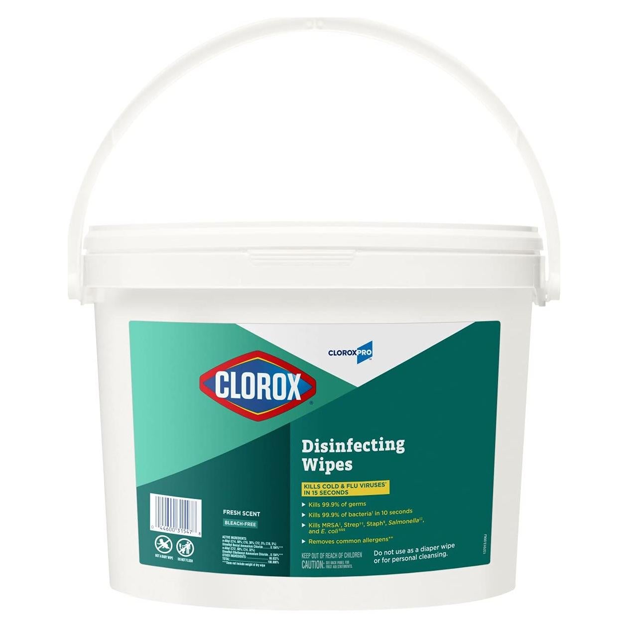 Toallitas Desinfectantes Clorox 31547, 700 Unidades, 18x18 cm