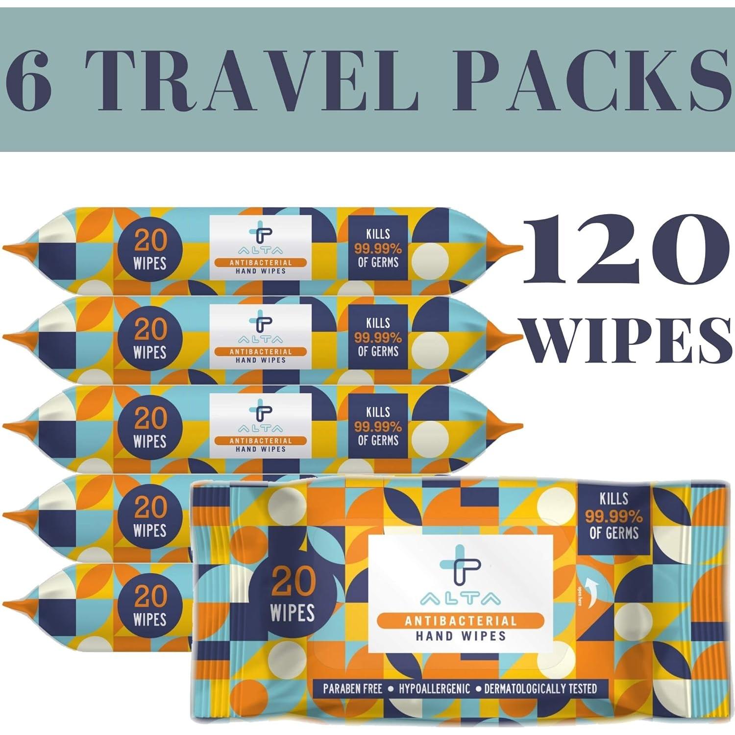 Toallitas desinfectantes sin alcohol ALTA - 120 unidades