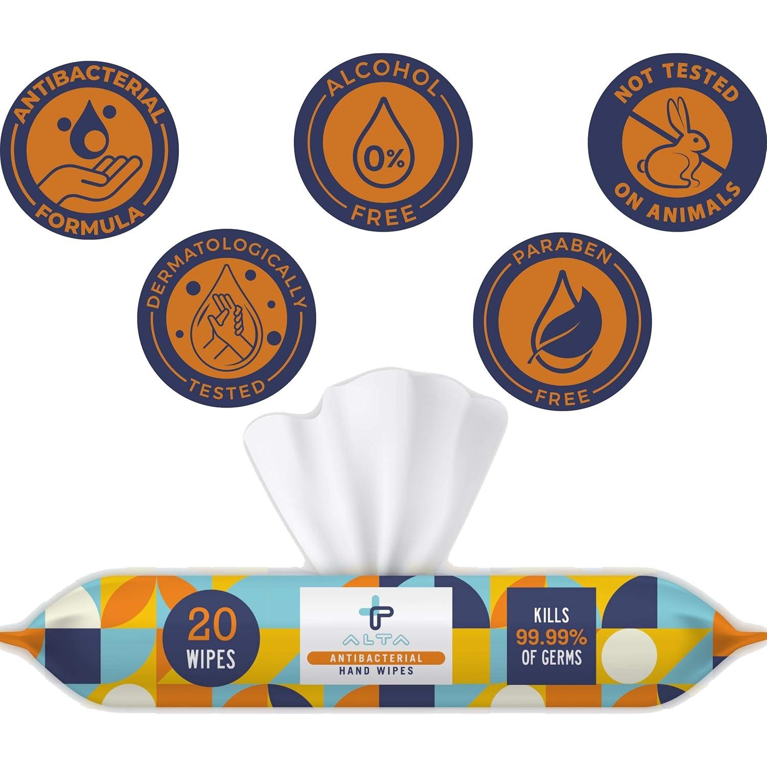 Toallitas desinfectantes sin alcohol ALTA - 120 unidades