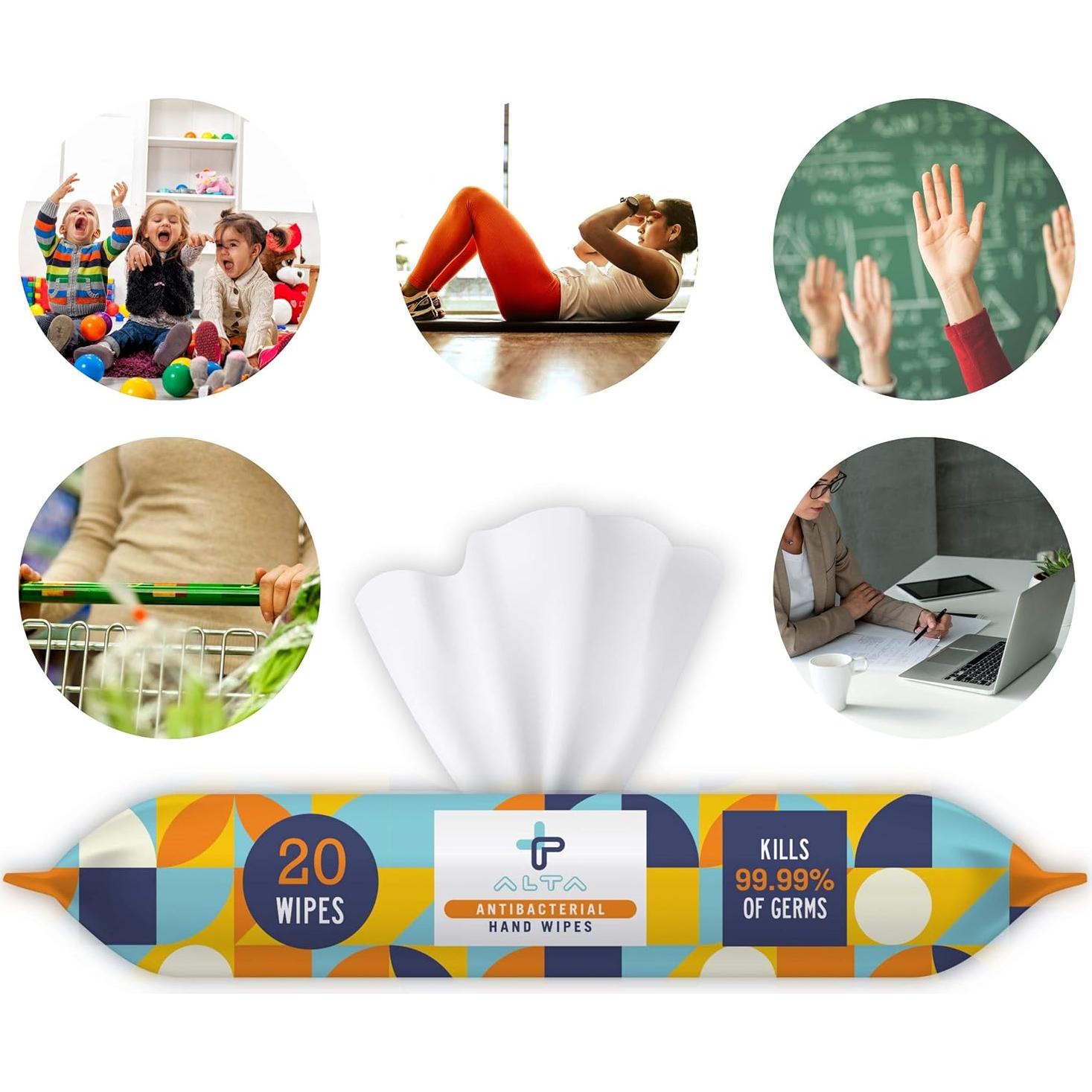 Toallitas desinfectantes sin alcohol ALTA - 120 unidades