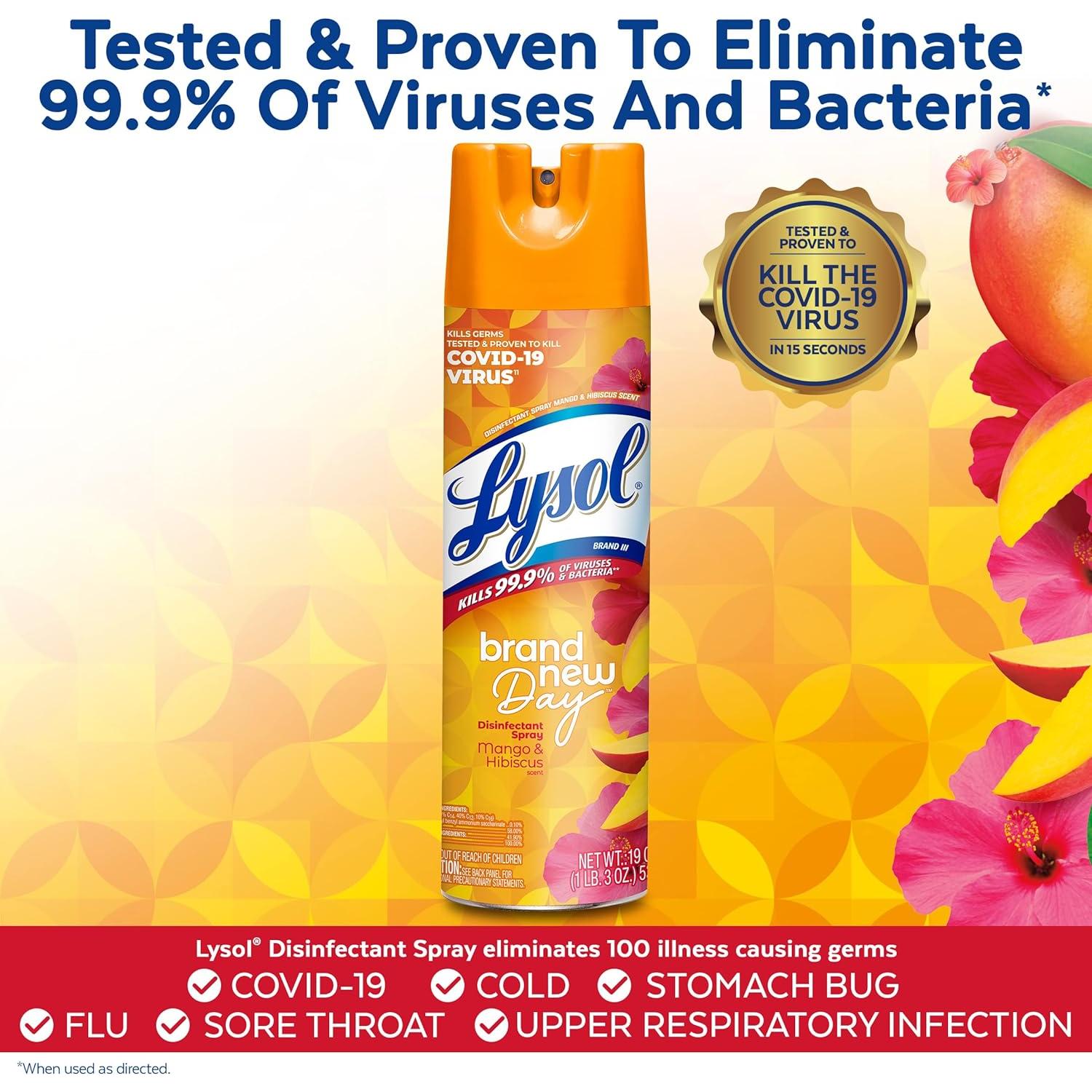 Lysol Spray Desinfectante Antibacteriano 550ml Aroma Mango