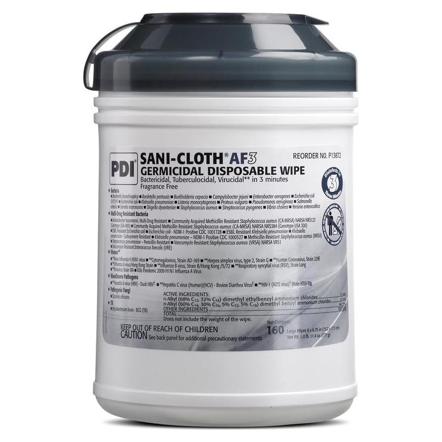 Toallitas desechables desinfectantes Sani-Cloth AF3 - 160 unidades