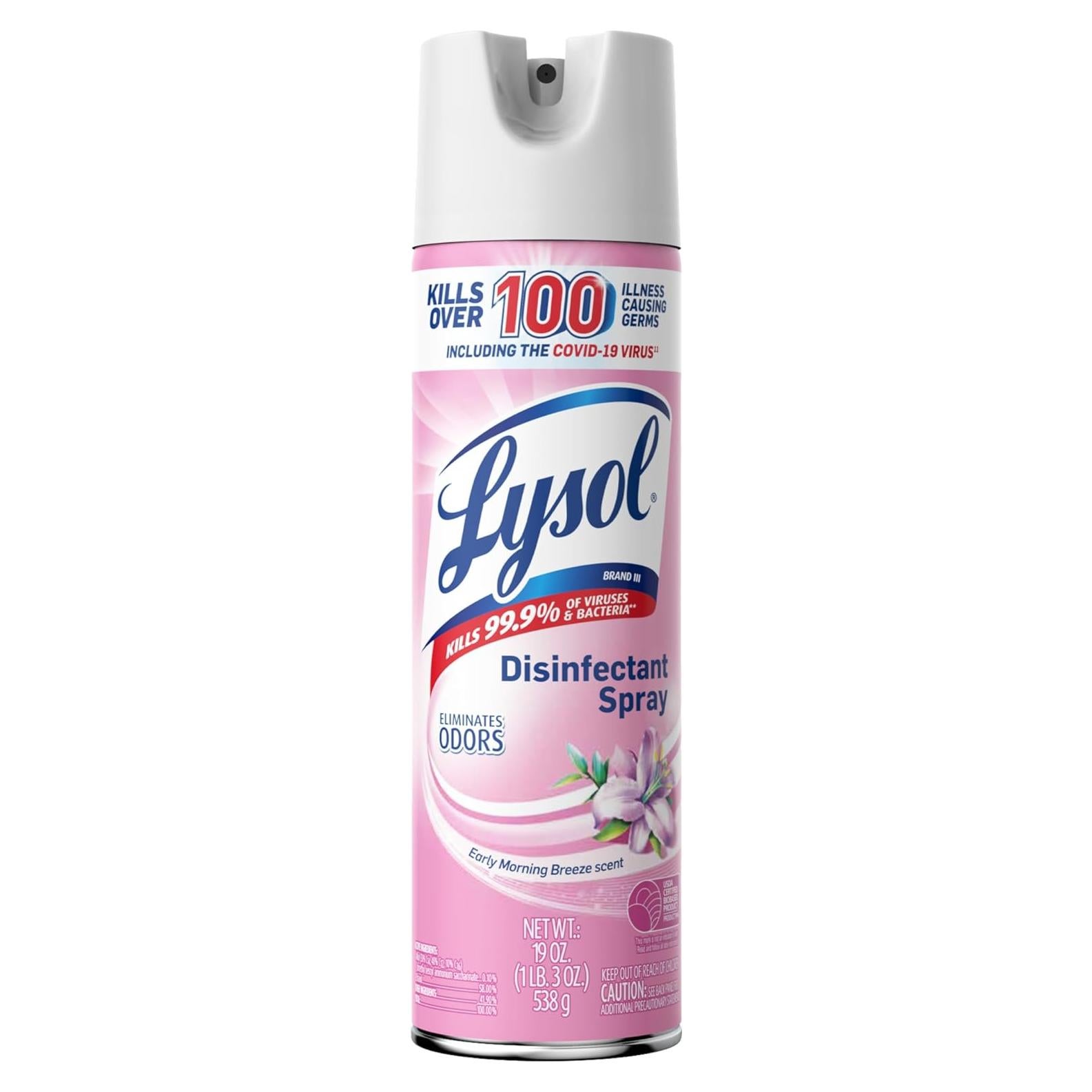 Lysol Spray Desinfectante Antibacteriano 19 fl oz Brisa de Mañana